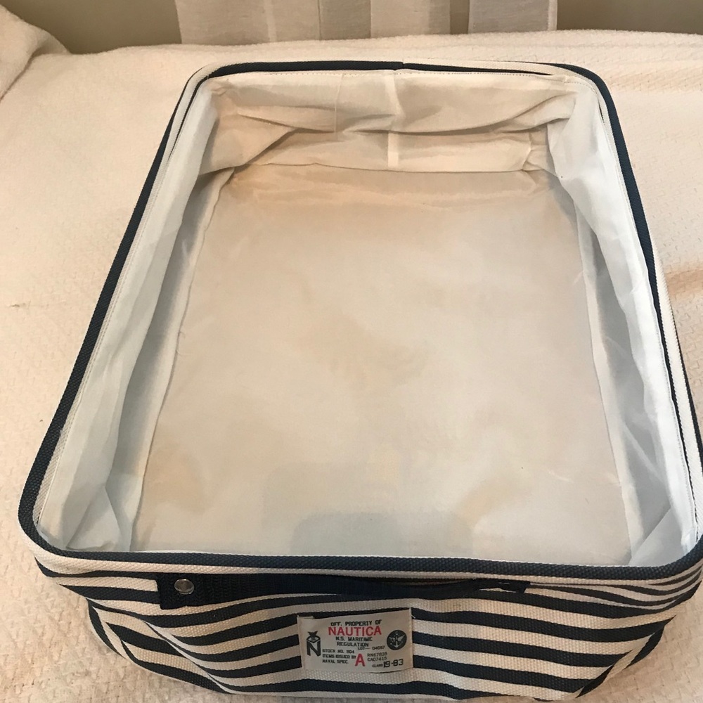 Nautica Canvas Storage Bins NWOT